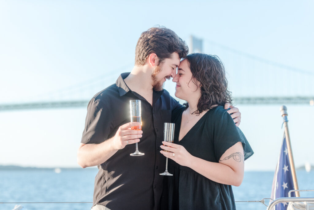 charter boat engagement photos