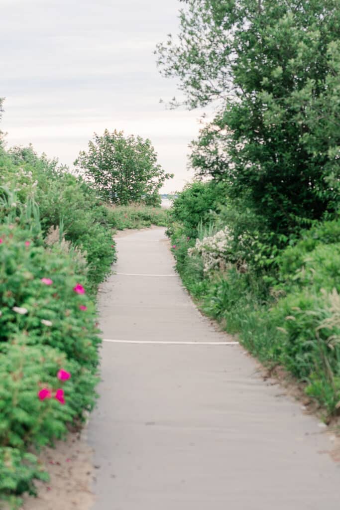 path at sandy point beach