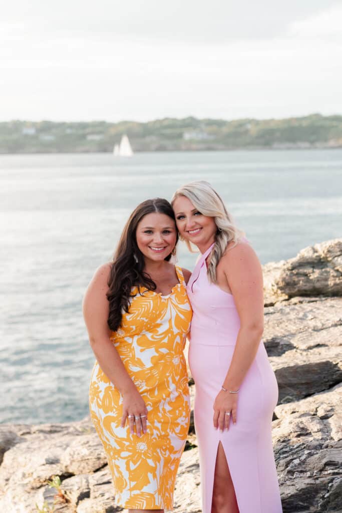 sisters smile at castle hill