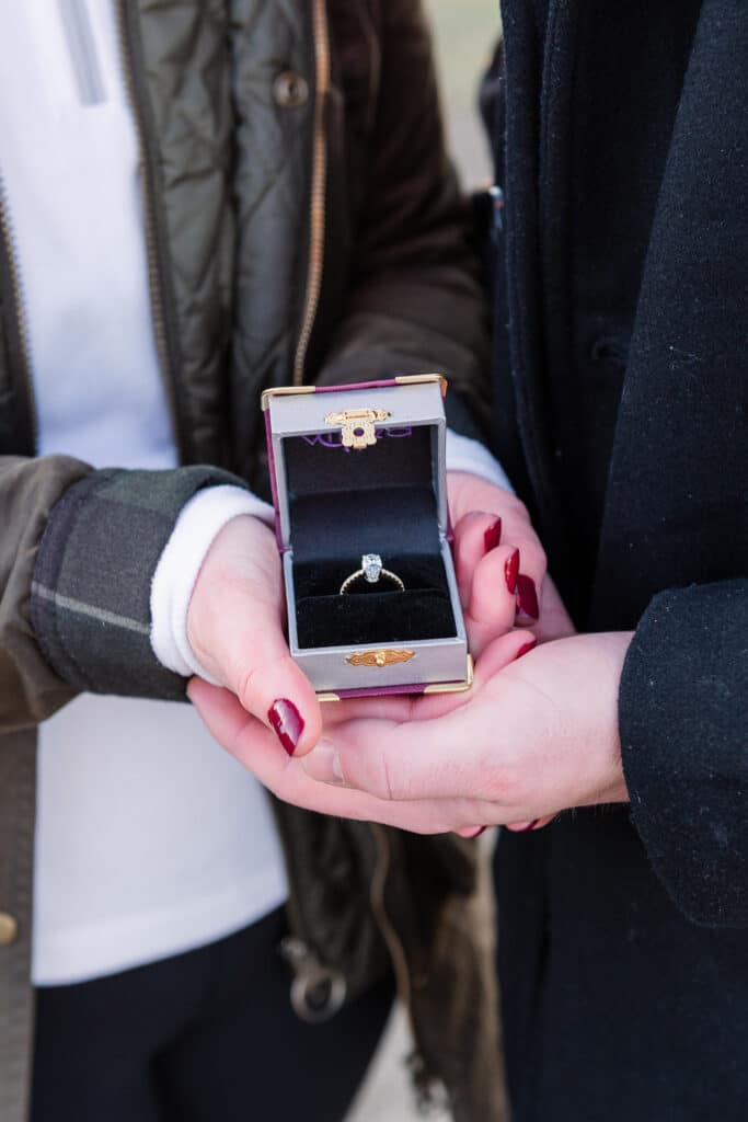 engagement ring in box