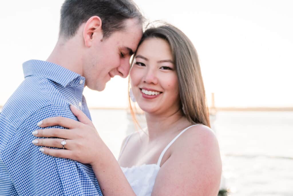 engaged couple at castle hill