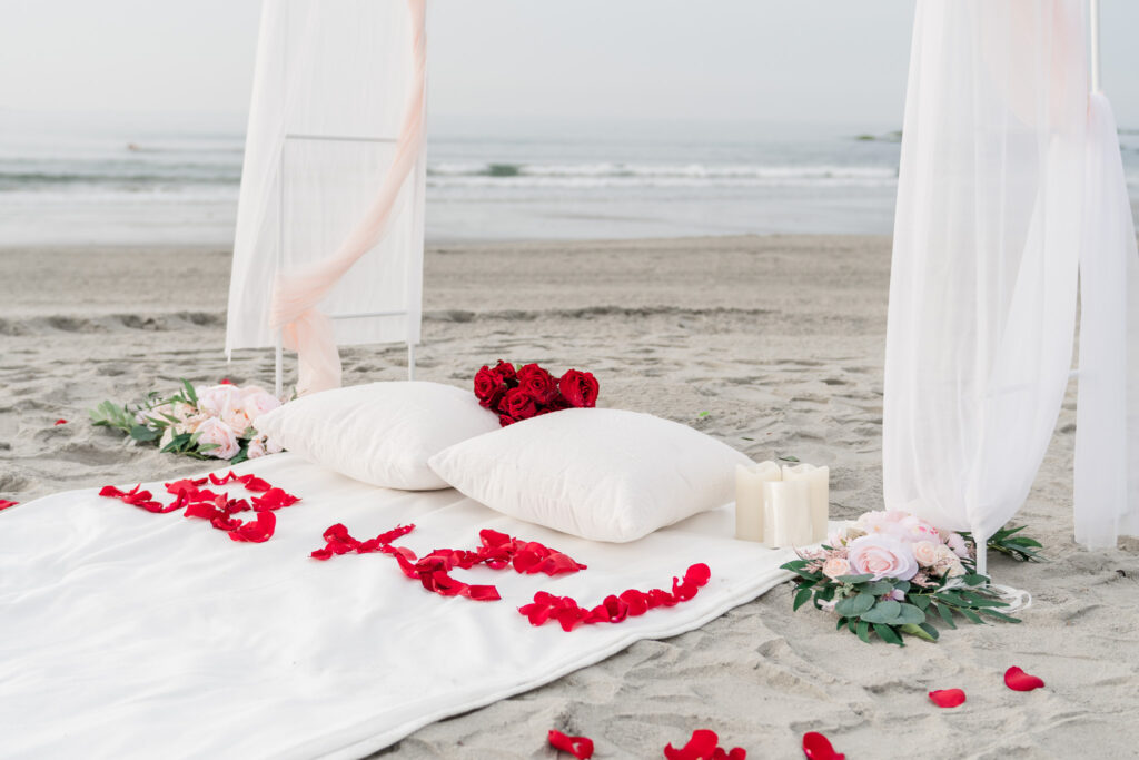 romantic beach proposal middletown