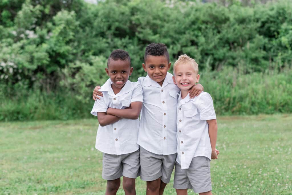 boys at little compton family portrait session