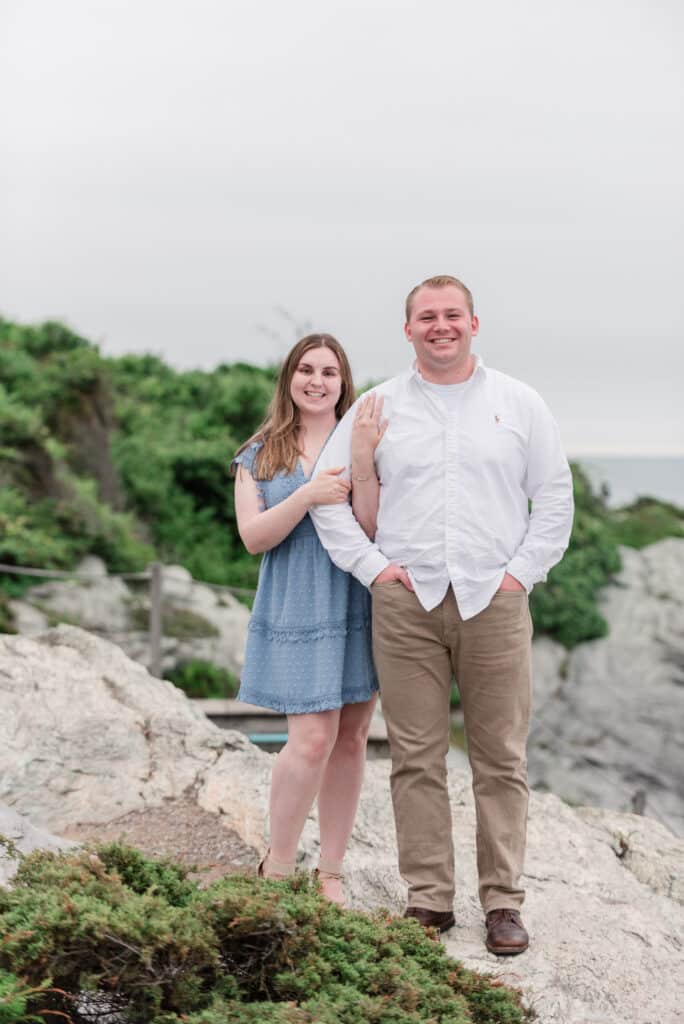 courple smiles after rhode island surprise proposal