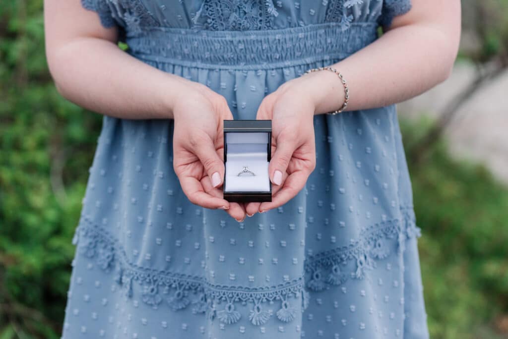 engagement ring in box