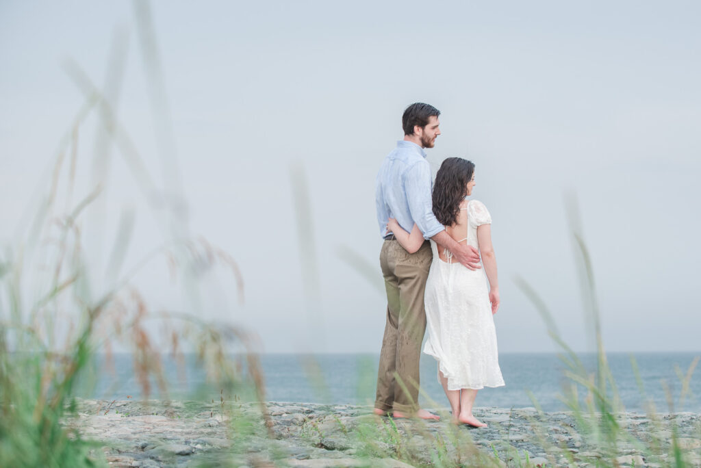 beach engagement newport