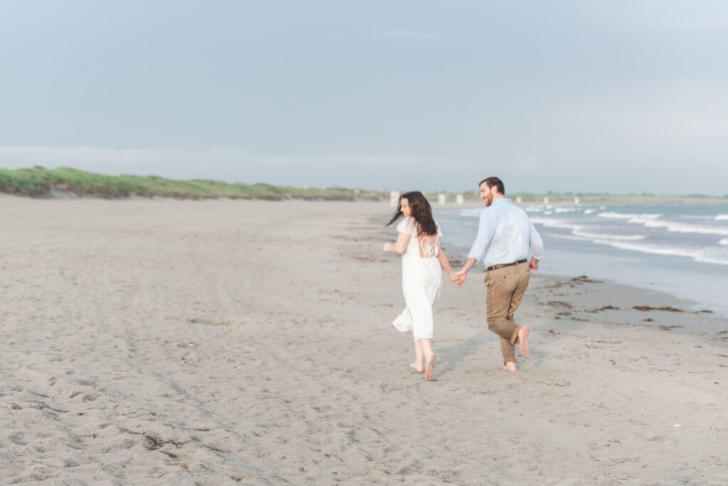 beach engagement newport