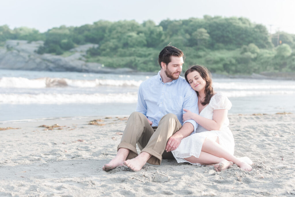 beach engagement newport