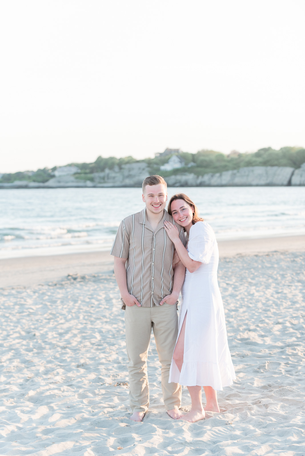 beach engagement newport