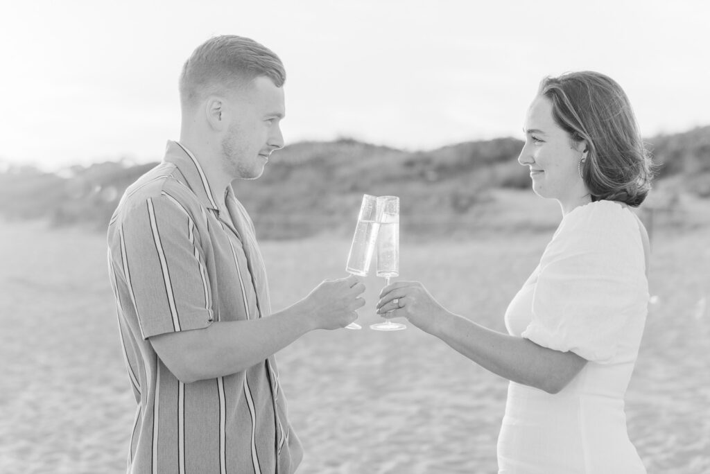 beach surprise proposal newport