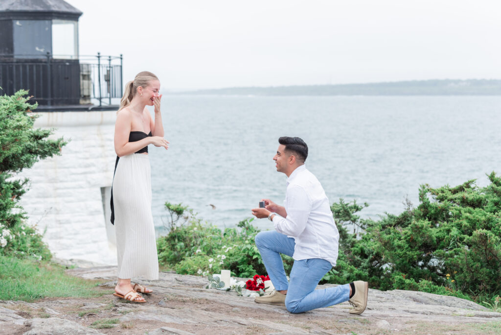 surprise engagement at castle hill