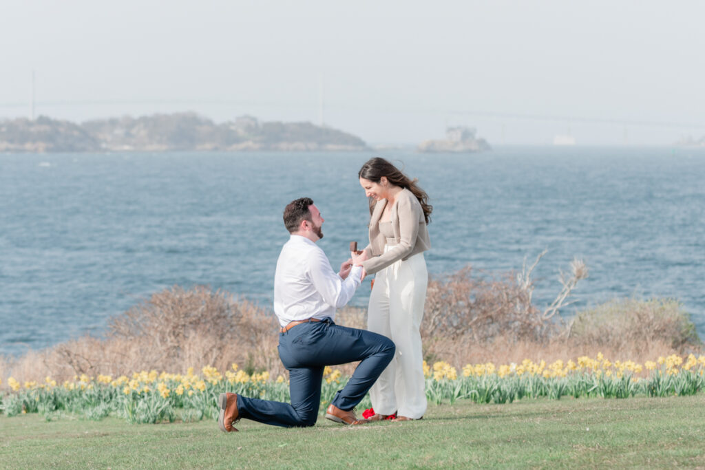 proposal at castle hill the lawn