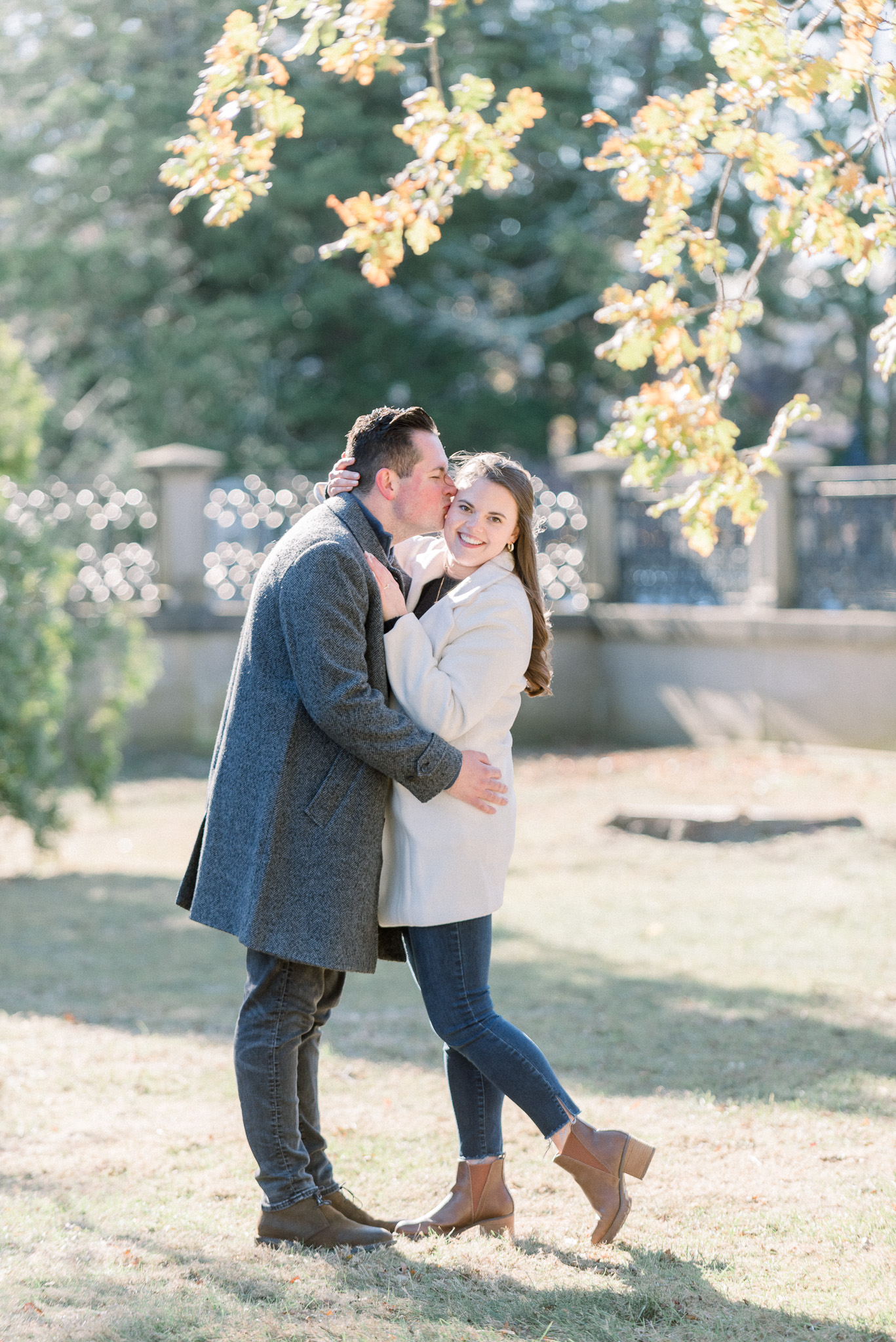 what to wear for a winter engagement in Newport